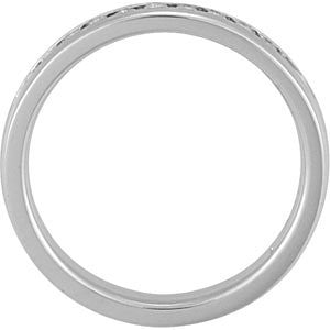 14k White Gold 1/4 CTW Diamond Channel Set Anniversary Band, Size 7