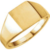 14k Yellow Gold Signet Ring for Men, Size 11