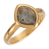 18K Yellow Vermeil Labradorite Ring Size 6