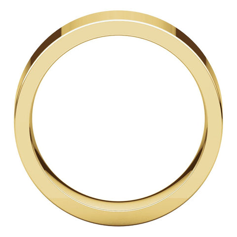 14k Yellow Gold 7mm Flat Comfort Fit Band, Size 6.5