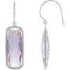 Pair of Antique Cushion Shaped Dangle Earrings in Sterling Silver