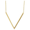 14k Yellow Gold "V" 16-18-inch Necklace