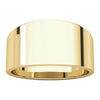 14k Yellow Gold 10mm Flat Tapered Band , Size 7