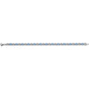 14k White Gold 7x5mm Oval Sky Blue Topaz 7" Bracelet
