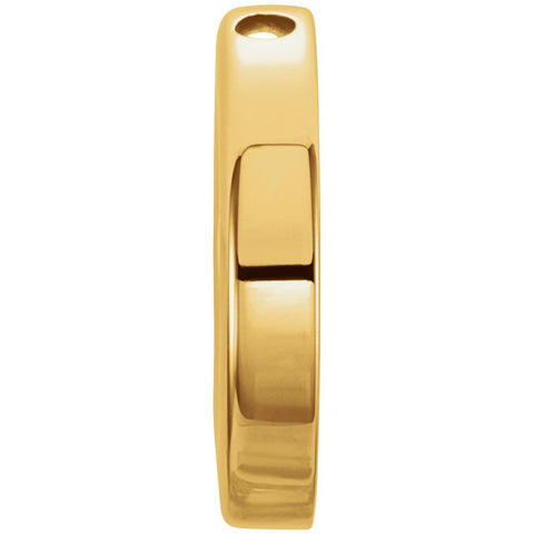 14k Yellow Gold 13mm Circle Chain Slide