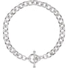 Sterling Silver Cable Bracelet with Toggle Clasp ( 6.5-Inch )