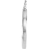 Sterling Silver 24.1x1.7mm Coin Edge Screw Top Frame for U.S. 25 Cent Coin
