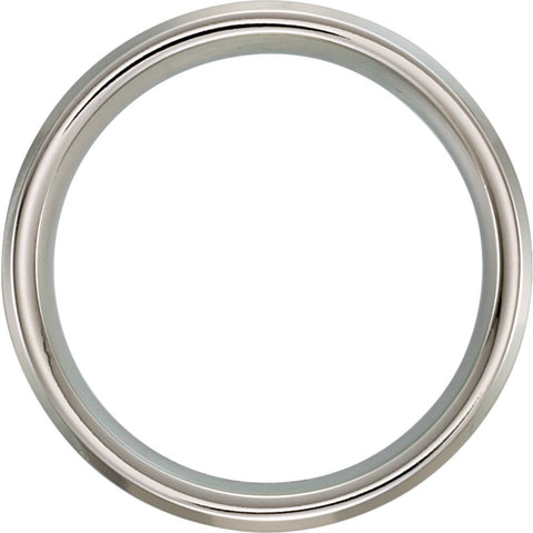 Cobalt 6mm Beveled Edge Band Size 8