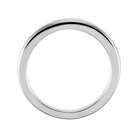 14k White Gold Solstice Solitaire® Tapered Bombé Band, Size 6