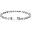 14k White Gold 2 1/2 CTW Diamond 7.5" Bracelet