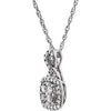 14k White Gold 3/4 CTW Halo-Style Diamond 18" Necklace