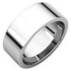 14K White Gold 8mm Flat Comfort Fit Band (Size 11)