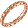 3mm Pierced-Styled Ring in 14K Rose Gold (Size 6)