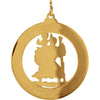 14k Yellow Gold 29mm St. Christopher Medal