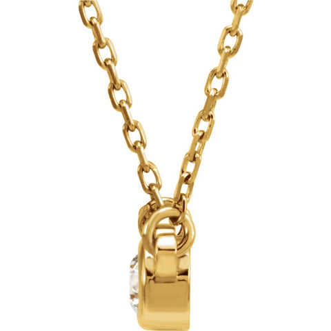 14k Yellow Gold 1/6 CTW Diamond 18" Necklace