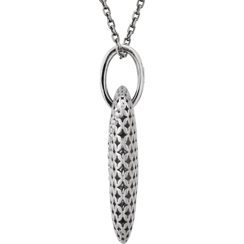 14k White Gold 1/8 CTW Diamond Pierced Style 18" Necklace