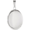 29.25x15.50 mm Oval Locket with Engraved in Sterling Silver