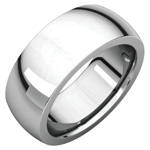 14k White Gold 10mm Heavy Comfort Fit Band, Size 9.5