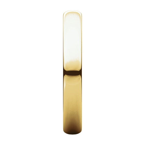 14k Yellow Gold 3mm Half Round Light Band, Size 9