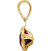 14k Yellow Gold January CZ Birthstone Pendant