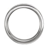 14k White Gold 8.5mm Floral-Inspired Band Size 8