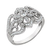 14k White Gold 1/4 ctw. Diamond Ring, Size 7
