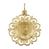 20.00x18.00 mm Lady of Guadalupe Medal in 14K Yellow Gold
