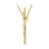 14k Yellow Gold 0.08 CTW Diamond Hope 16.8" Necklace