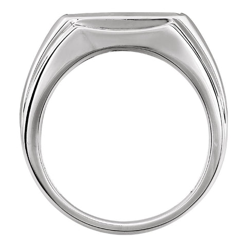 14k White Gold 3/8 CTW Diamond Men's Ring, Size 10