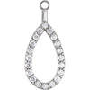 14K White Gold 1/5 CTW Diamond Earring Jackets