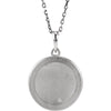 Sterling Silver .005 CTW Diamond Letter "P" Initial Disc 18" Necklace