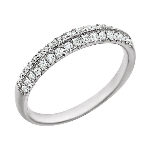 14k White Gold Knife-Edge Anniversary Band, Size 7