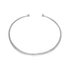 14k White Gold Hinged Cuff Bar Bracelet 7"