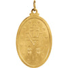 14k Yellow Gold 29x20mm Oval Miraculous Medal