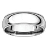 Sterling Silver 6mm Milgrain Comfort Fit Band, Size 9
