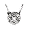 14K White Gold Granulated X 18-Inch Necklace