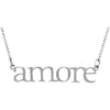 14k White Gold "Amore" 16.25-inch Necklace