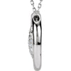 Sterling Silver 1/8 CTW Diamond Dove Circle 18" Necklace