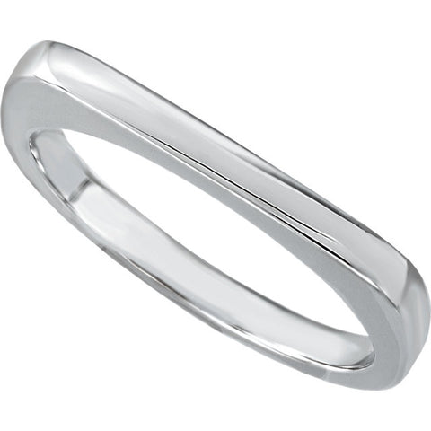 14k White Gold Stackable Ring, Size 7