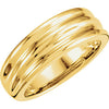 Fancy Wedding Band Ring in 14k Yellow Gold ( Size 6 )