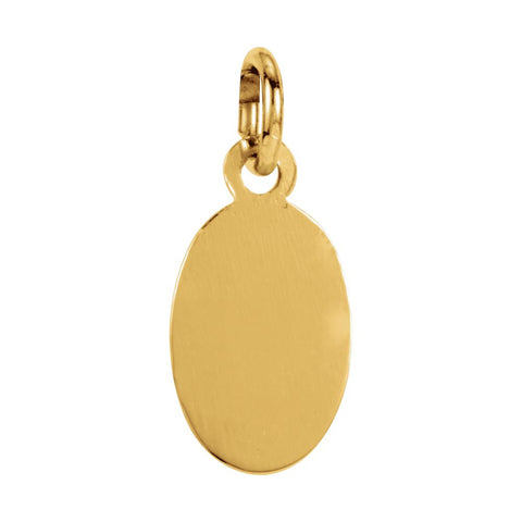 14k Yellow Gold 8.75x5.75mm Oval St. Christopher Medal