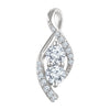 14k White Gold 5/8 ctw. Diamond Pendant