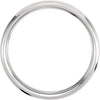 14K White & Yellow Gold 4mm Comfort-Fit Beveled Edge Band Size 9.5