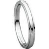 14k White Gold 2.5mm Comfort Fit Edge Band , Size 5.5