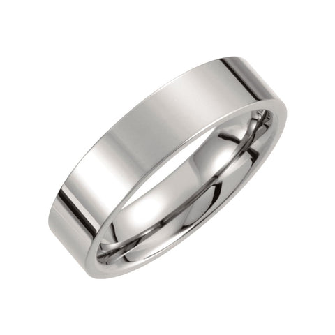 Titanium 6mm Flat Polished Band Size 9
