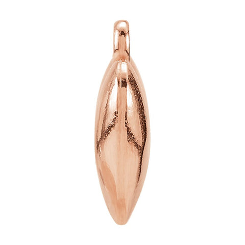 14k Rose Gold 10.85x8.9mm Puffed Heart Charm