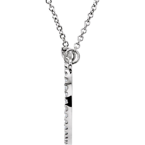 14k White Gold 1/5 CTW Diamond 16" Necklace