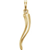 14k Yellow Gold 25.4mm Horn Pendant