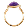 18K Yellow Gold Vermeil 15x11x6mm Amethyst Ring Size 8
