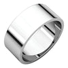 08.00 mm Flat Band in 10K White Gold ( Size 9 )